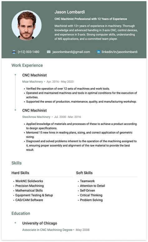 cnc machining resumes|cnc operator resume sample.